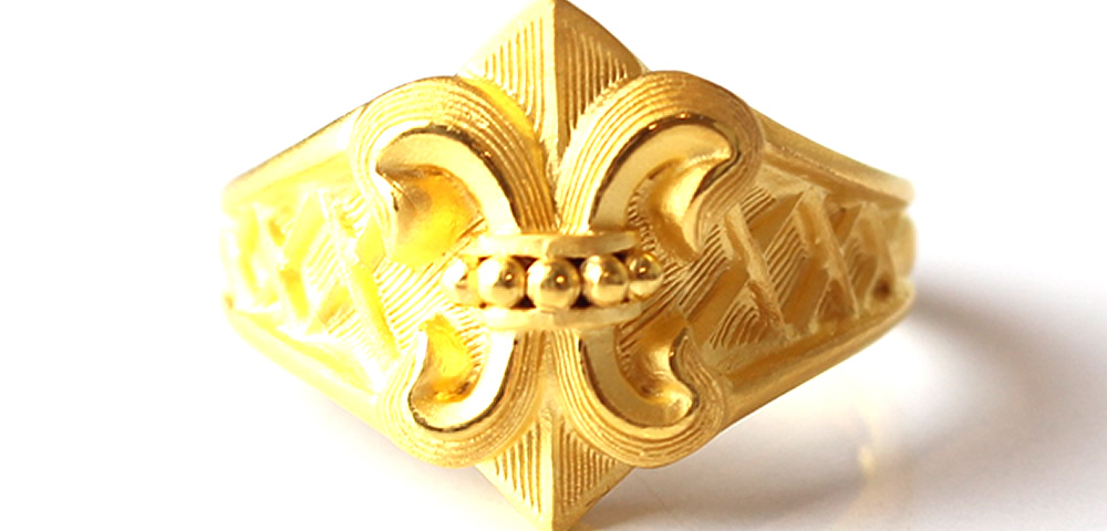 24金メンズリング
