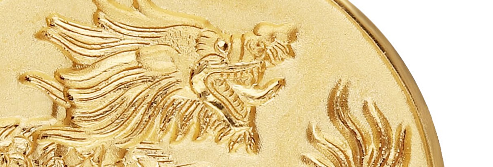 24金 龍モチーフ メンズペンダント